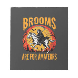 Halloween Grim Reaper Horse Brooms Are for Amateur Notepad