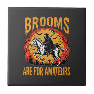 Halloween Grim Reaper Horse Brooms Are for Amateur Tile