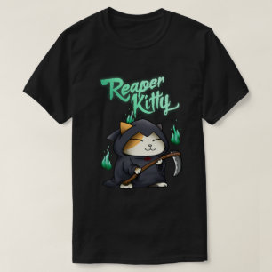 Halloween Grim Reaper Kitty T-Shirt