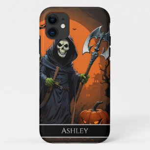 Halloween  Grim Reaper Personalised iPhone 11 Case