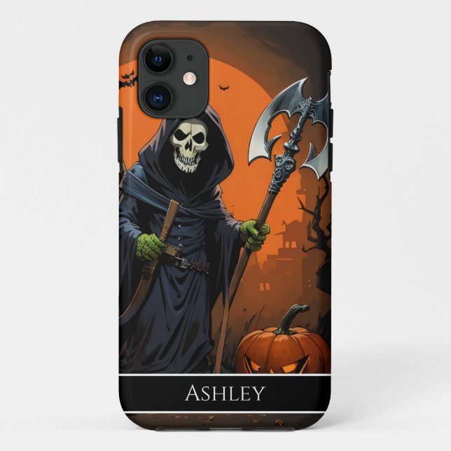 Halloween  Grim Reaper Personalised Case-Mate iPhone Case (Back)