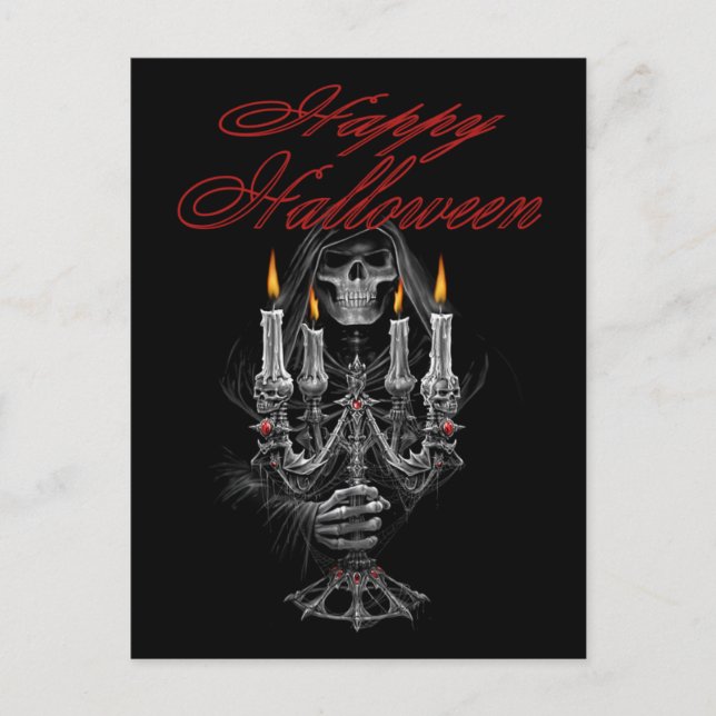 Halloween grim reaper postcard (Front)