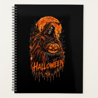 Halloween Grim Reaper Pumpkin Gothic Spooky Design Planner