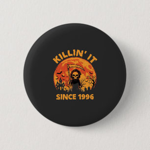 Halloween Grim Reaper Since 1996 Birthday Design_1 6 Cm Round Badge