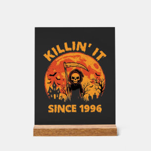 Halloween Grim Reaper Since 1996 Birthday Design_1 Acrylic Sign