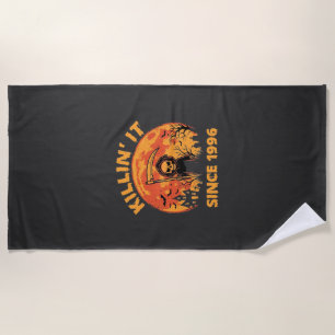Halloween Grim Reaper Since 1996 Birthday Design_1 Beach Towel