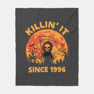 Halloween Grim Reaper Since 1996 Birthday Design_1 Fleece Blanket