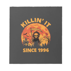 Halloween Grim Reaper Since 1996 Birthday Design_1 Notepad