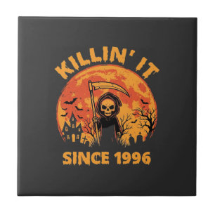 Halloween Grim Reaper Since 1996 Birthday Design_1 Tile