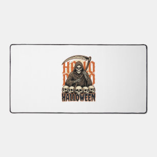 Halloween Grim Reaper Skull Pile Vector Desk Mat