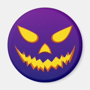 Halloween Grinning Face Jack o Lantern Pumpkin Magnet