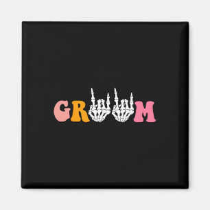 Halloween Groom Bride Skeleton Hand Wedding Bachel Magnet