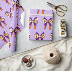 Halloween Groovy boo ghost and skull Wrapping Paper