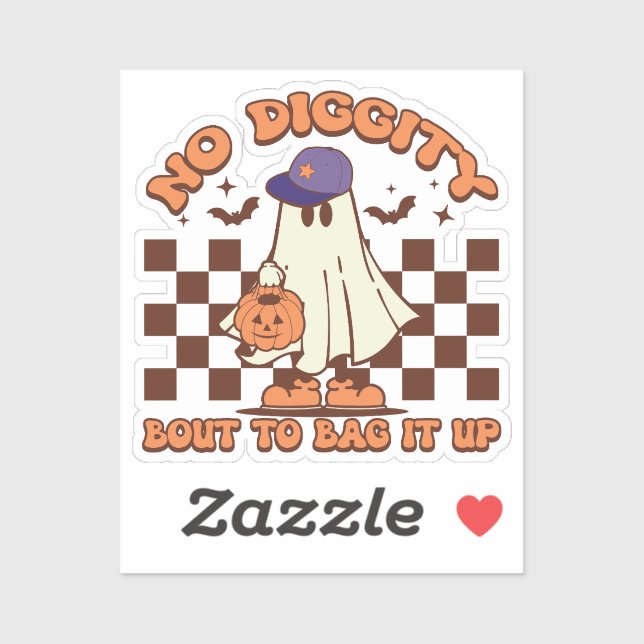 Halloween Groovy Retro Custom-Cut Vinyl Sticker (Sheet)