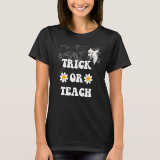 Halloween Groovy Trick Or Teach Teacher Custome Wo T-Shirt