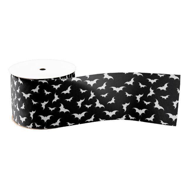Halloween Grosgrain Ribbon-Bats Grosgrain Ribbon (Spool)