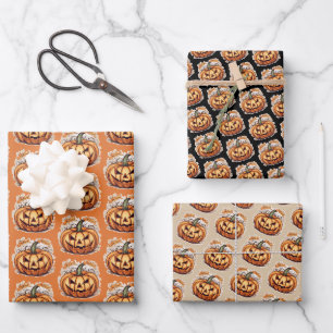 Halloween: Großer Kürbis -  Wrapping Paper Sheet