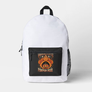Halloween Growing a Little Pumpkin Inside Pregnanc Printed Backpack