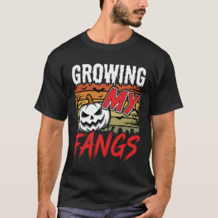 Halloween Growing My Fangs Vampire Pumpkin T-Shirt