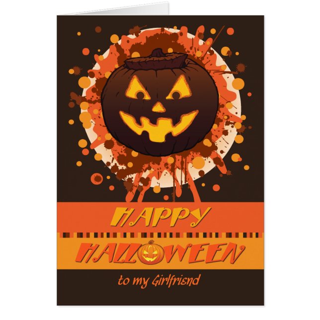 Halloween Grunge Pumpkin, for Girlfriend - Funny (Front)