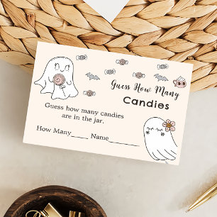 Halloween Guess How Many Game Enclosure Card