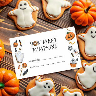 Halloween Guess How Many Pumpkins Enclosure Card