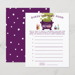 Halloween Guess The Baby Food Shower Game