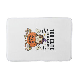 Halloween Guinea Pig Too Cute To Be Scary Vintage_ Bath Mat