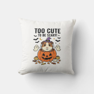 Halloween Guinea Pig Too Cute To Be Scary Vintage_ Cushion