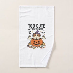 Halloween Guinea Pig Too Cute To Be Scary Vintage_ Hand Towel