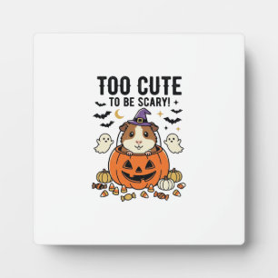 Halloween Guinea Pig Too Cute To Be Scary Vintage_ Plaque
