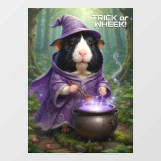 Halloween Guinea Pigs, Wizards & Witches Brew Window Cling