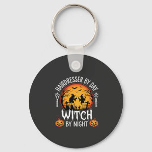 Halloween Hairdresser by Day Witch by Night Key Ring