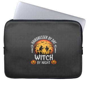 Halloween Hairdresser by Day Witch by Night Laptop Sleeve