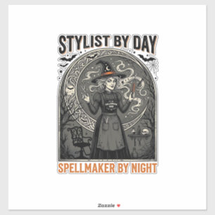 Halloween Hairstylist Witch Vintage Salon Magic De