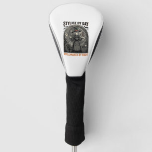 Halloween Hairstylist Witch Vintage Salon Magic De Golf Head Cover