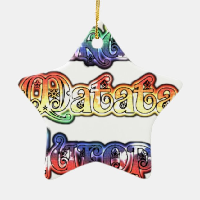 Halloween Hakuna Matata Europe.png Ceramic Tree Decoration (Front)