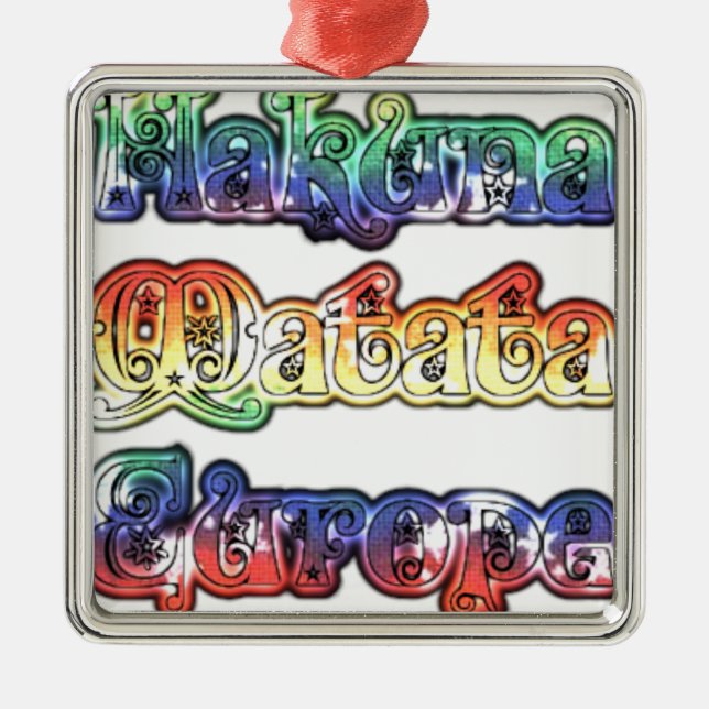 Halloween Hakuna Matata Europe.png Metal Tree Decoration (Front)