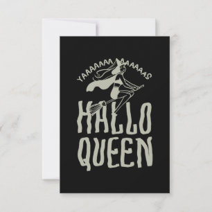 Halloween Hallo Queen RSVP Card