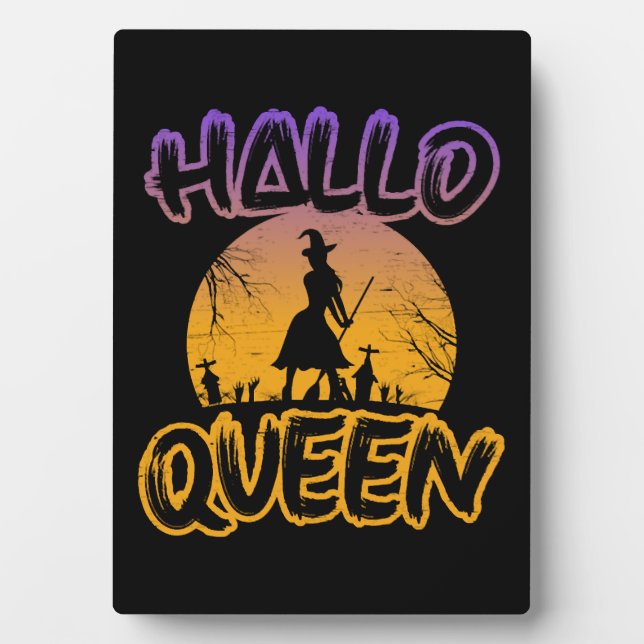 Halloween Halloqueen    Plaque (Front)