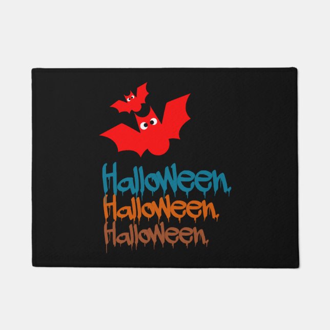 Halloween Halloween Bats! Doormat (Front)