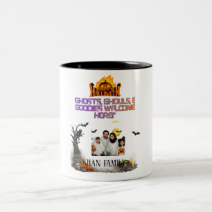 Halloween, Halloween family, personalised Hallowee Two-Tone Coffee Mug
