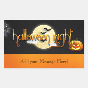 Halloween - Halloween Night - CUSTOMIZE Rectangular Sticker