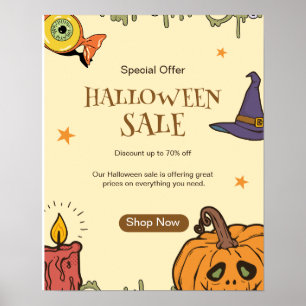 Halloween Halloween Sale Flyer, Halloween Night  Poster
