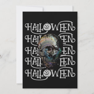 HALLOWEEN HALLOWEEN SCARY SKULL INVITATION