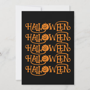 HALLOWEEN HALLOWEEN TYPOGRAPHY INVITATION