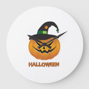 Halloween Halloweentee halloween party ideas Large Clock