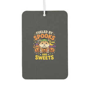 Halloween Hamster Fueled By Spooks And Sweets_1 Car Air Freshener