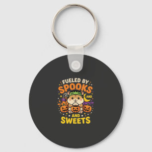Halloween Hamster Fuelled By Spooks And Sweets_1 Key Ring
