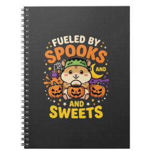 Halloween Hamster Fuelled By Spooks And Sweets_1 Notebook